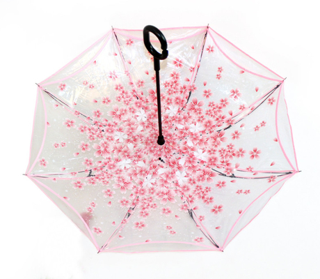 Parapluie transparente légère à l' inverse avec ouverture automatique