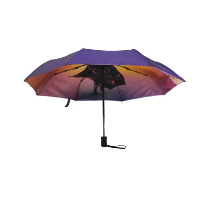 Parapluie automatique résistant au vent avec logo personnalisé Impression numérique brillante personnalisée