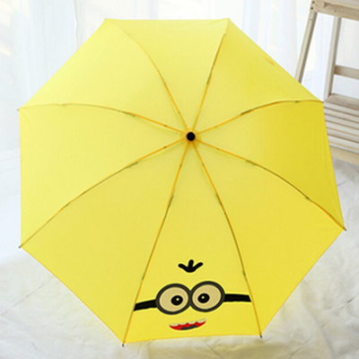 Adorable parapluie pliante pour enfants avec poignée en caoutchouc de dessin animé
