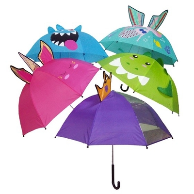 18 pouces Compact Animaux enfants parapluie avec impression personnalisée facile à transporter