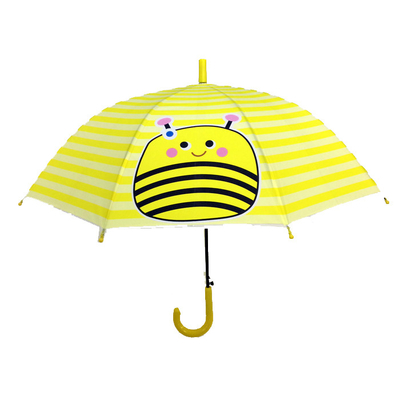Cute Bees Compact Parapluie Pour Les Enfants Chome Plaqué Cadre Manche Fraise Logo Personnalisé