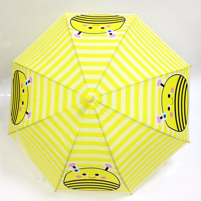 Cute Bees Compact Parapluie Pour Les Enfants Chome Plaqué Cadre Manche Fraise Logo Personnalisé