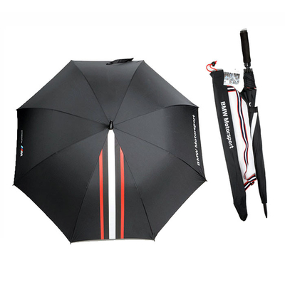 Des parapluies de golf auto-ouverts sur mesure avec poignée EVA, sangle en nylon