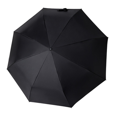 8 côtes Automatique en fibre de verre 3 couches Parapluie avec poignée en bois