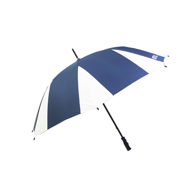 Parapluies de golf de marque commerciale en polyester / tissu Pongee avec poignée en plastique