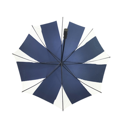 Parapluies de golf de marque commerciale en polyester / tissu Pongee avec poignée en plastique