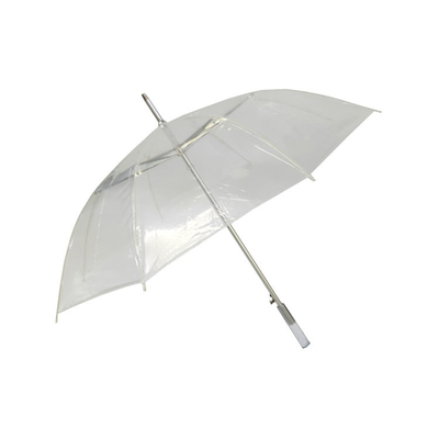 Parapluie transparente pour la pluie Les côtes en fibre de verre et le design personnalisé 23 pouces avec arbre en aluminium