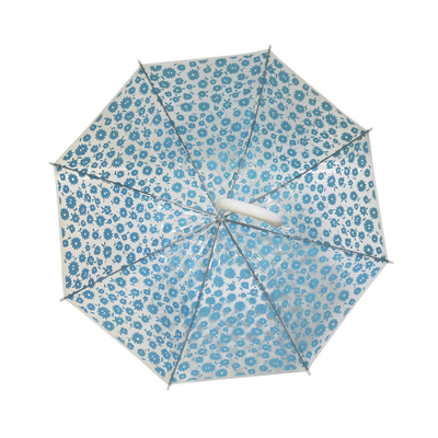 Parapluie transparente de 23 pouces avec emballage personnalisé et arbre en fibre de verre