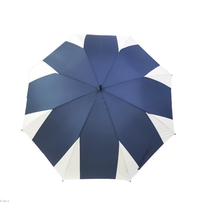 Parapluies de golf de marque commerciale en polyester / tissu Pongee avec poignée en plastique