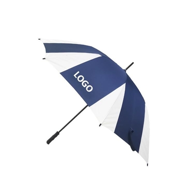 Parapluies de golf de marque commerciale en polyester / tissu Pongee avec poignée en plastique