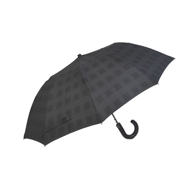 Parapluie automatique pliable de 23 pouces avec poignée en bois