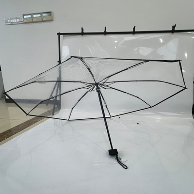 21 pouces 5 couverture pliable parapluie transparent pour la pluie fonction manuelle ouverte