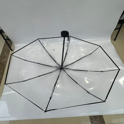 21 pouces 5 couverture pliable parapluie transparent pour la pluie fonction manuelle ouverte