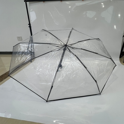 21 pouces 5 couverture pliable parapluie transparent pour la pluie fonction manuelle ouverte