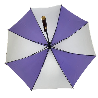 27 pouces 190T Tissu Pongee Super Windproof Parapluie de golf avec cadre en fibre de verre et poignée EVA
