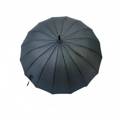Parapluie de golf compact 130cm noir, manche droit