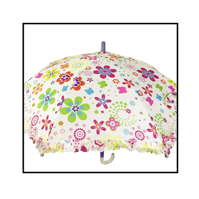 Parapluie compacte colorée pour enfants avec un beau tissu Pongee et un bouton d'ouverture/fermeture facile pour l'école et les voyages