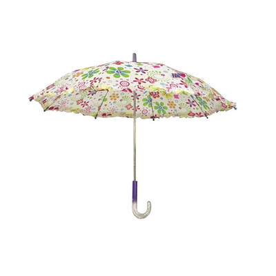 Parapluie compacte colorée pour enfants avec un beau tissu Pongee et un bouton d'ouverture/fermeture facile pour l'école et les voyages