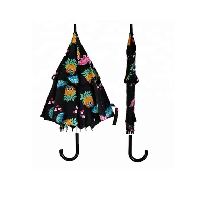 Owl Printing Kids Compact Parapluie avec arbre en acier plaqué Chome et emballage personnalisé