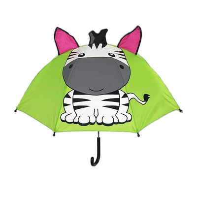 15 pouces dessin animé auto ouvrir manuel fermer parapluie pour enfants avec oreilles d'animal
