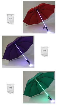 Le parapluie créatif éclairé par LED à tige transparente Instagram populaire