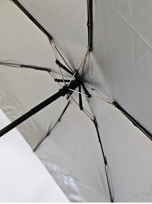 Parapluie de golf compact à 5 couches de 19 pouces UV50 + enduit d'argent