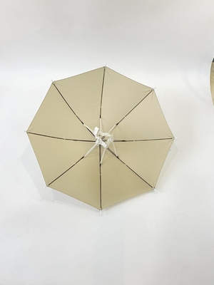 Parapluie de tête mains libres 14 pouces tissu pongé imperméable