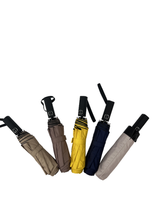 21 Inches 3-Fold Auto Open And Close Umbrella Pongee With Black Uv Coating Fabric