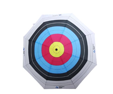 Parapluie de golf pliable Arrow Target avec un diamètre ouvert de 130 cm, tissu pongee et manche en fibre de verre