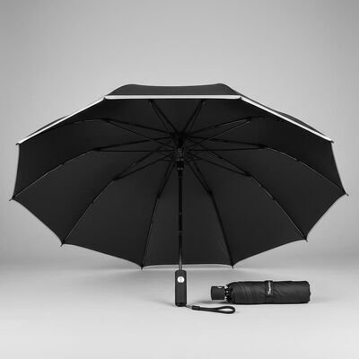 Imprimé sur commande Parapluie imperméable à l'eau de haute qualité à 3 plis pour toutes les conditions météorologiques