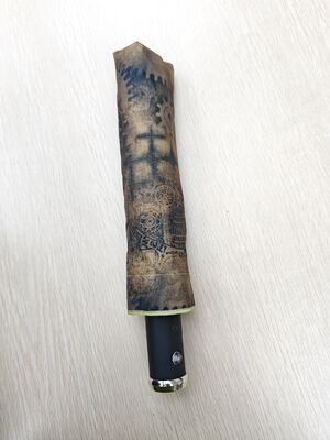 Parapluie d'ouverture/fermeture automatique éclairée à LED avec bande réfléchissante pour la visibilité nocturne