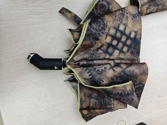 Parapluie d'ouverture/fermeture automatique éclairée à LED avec bande réfléchissante pour la visibilité nocturne