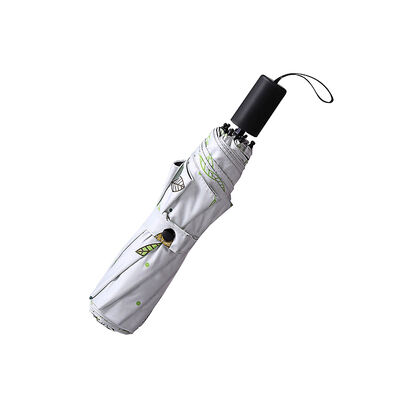 8 côtes Compact parapluie pliable avec auto-ouverture fermeture et sac en tissu pour une protection contre la pluie légère