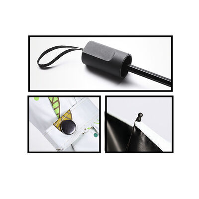 8 côtes Compact parapluie pliable avec auto-ouverture fermeture et sac en tissu pour une protection contre la pluie légère