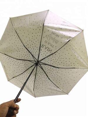 Manuel d'ouverture et de fermeture du parapluie pliable avec poignée confortable en caoutchouc et conception compacte légère pour les voyages