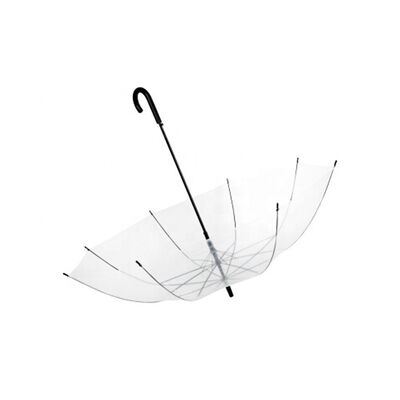 Manual Open Transparent umbrella for rain customized package transparent canopy rust resistant metal shaft stylish and practical design