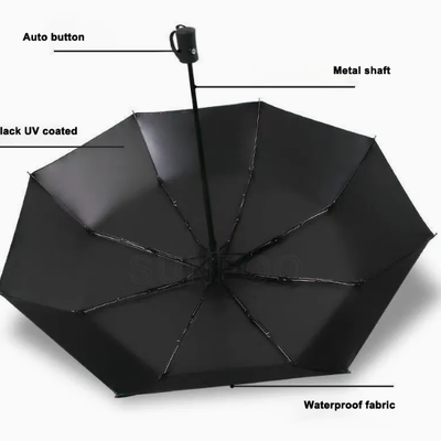 Windproof UPF50+ Waterproof Foldable Umbrella for Daily Commute & Outdoor Travel