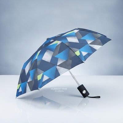 Custom Print Mini Pocket Aluminum Bone 4 Fold 8K Umbrella with Auto Open Close Button Non Slip Grip
