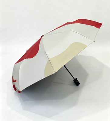 Parapluie compact à ouverture automatique avec correspondance de couleurs élégante, tissu à colle noire anti-UV, pliable et coupe-vent pour les trajets quotidiens et le camping