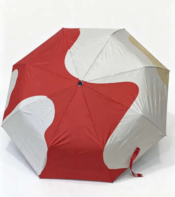 Parapluie compact à ouverture automatique avec correspondance de couleurs élégante, tissu à colle noire anti-UV, pliable et coupe-vent pour les trajets quotidiens et le camping