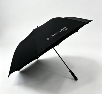 Parapluie de golf coupe-vent tout en fibre de verre avec impression personnalisée et double auvent