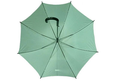 Parapluies du bâton des femmes vert clair, cadre protégeant du vent de parapluie solide de bâton