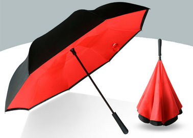 parapluie inversé par inverse d'adultes du pongé 190T coloré pour le temps d'éclat de pluie