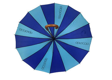 Parapluie en bois de bâton de forme de J, cadre protégeant du vent de poignée en bois de parapluie de Raines