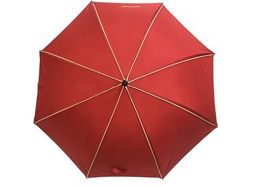 Parapluie résistant de golf de vent rouge de pongé avec la pleine impression de panneau d'intérieur