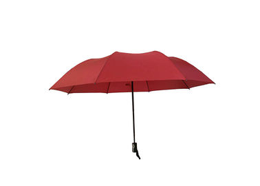 Parapluie pliable protégeant du vent rouge vigoureux fort de 27 pouces pour le temps venteux