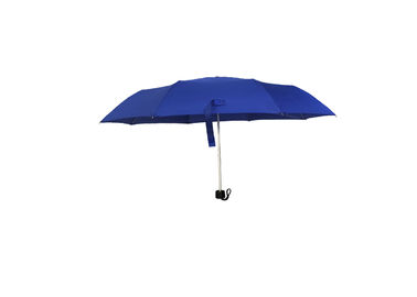 Cadre léger superbe adapté aux besoins du client d'aluminium de tissu de pongé de parapluie pliable bleu