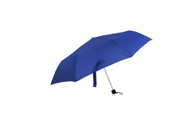 Cadre léger superbe adapté aux besoins du client d'aluminium de tissu de pongé de parapluie pliable bleu