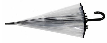 Cadre noir transparent en métal du parapluie 16K POE de pluie de longue poignée unisexe plein