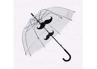 Image populaire de barbe imprimant les nervures transparentes d'axe en métal de parapluie de pluie